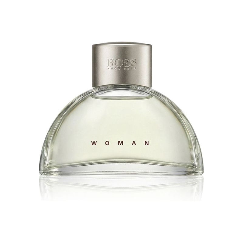 Hugo Boss Boss Woman Eau de Parfum parfüümipudel valgel taustal