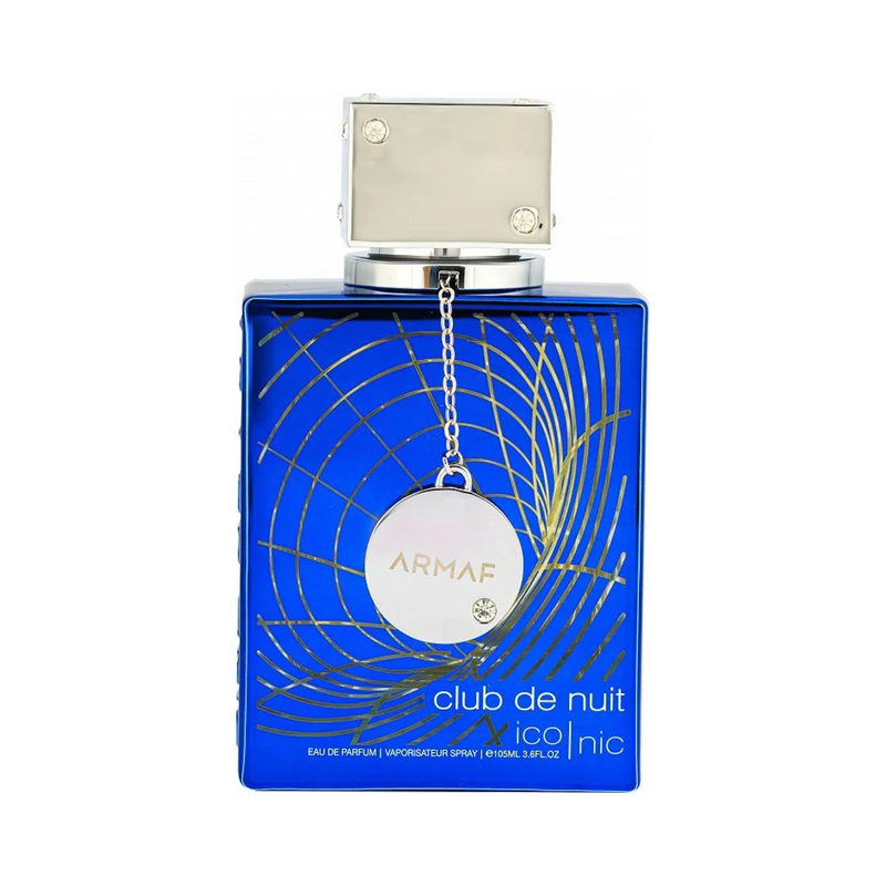 Armaf Club de Nuit Blue Iconic Eau de Parfum parfüümipudel valgel taustal