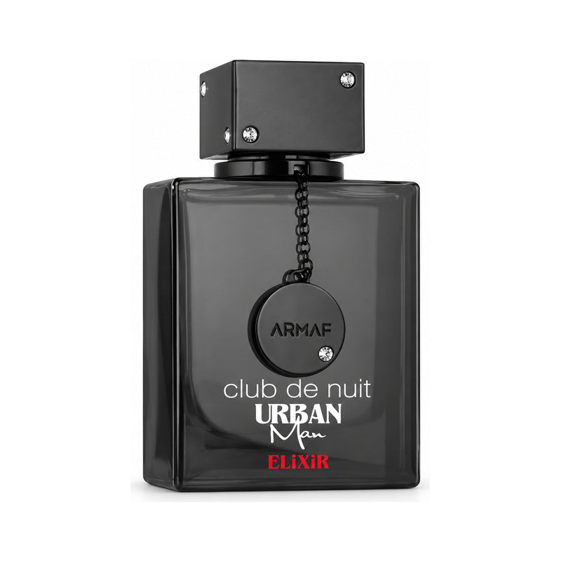 Armaf Club de Nuit Urban Man Elixir Eau de Parfum parfüümipudel valgel taustal