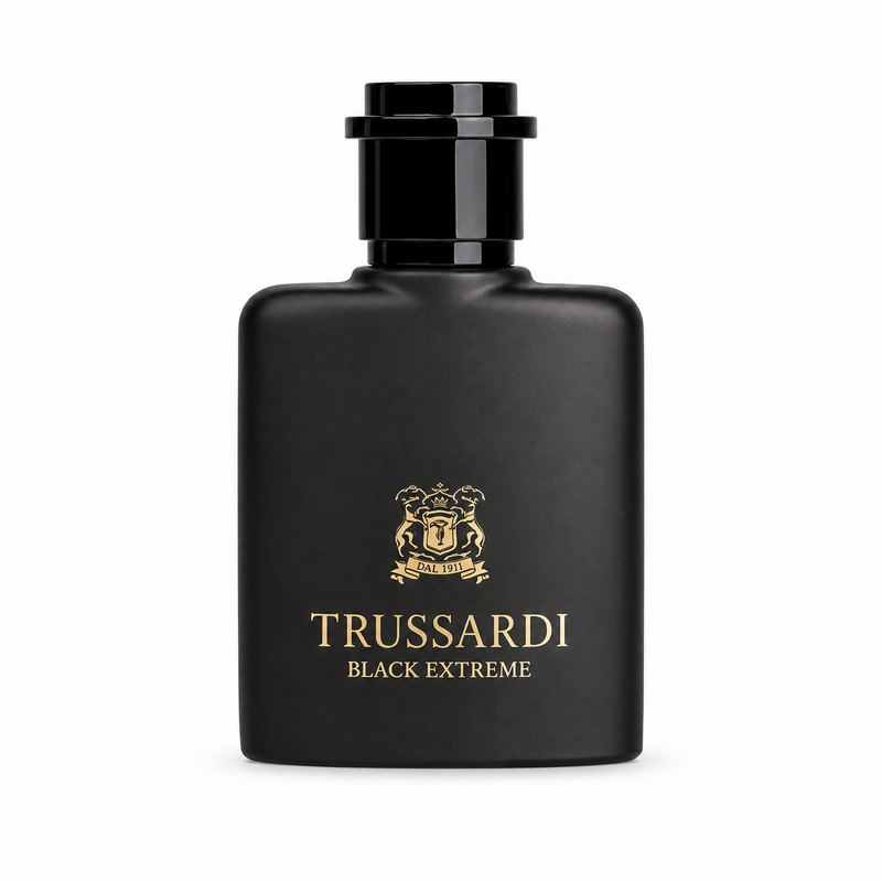 Trussardi Black Extreme Eau de Toilette parfüümipudel valgel taustal